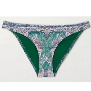 ZIMMERMANN NWT Anneke Paisley Bikini Bottoms Lavendar Teal 4-6
